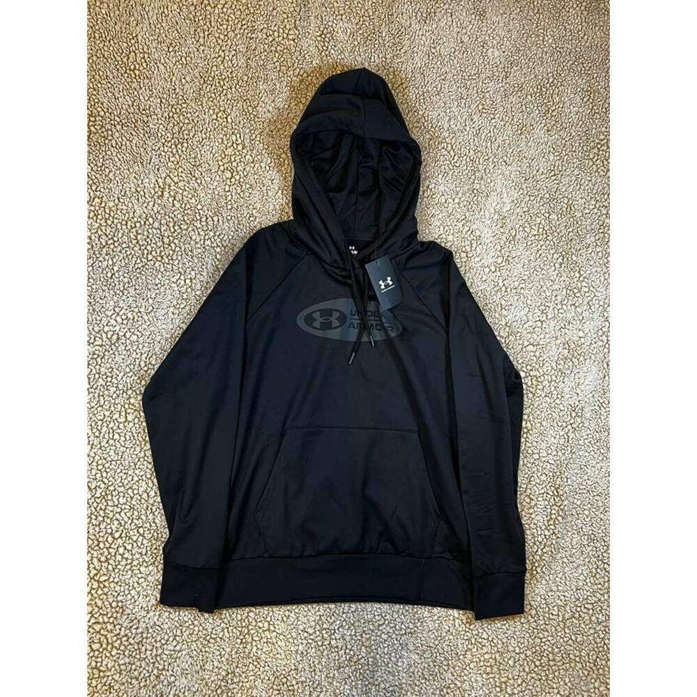 Under Armour Women’s Black Hoodie Medium Loose Fit Pullover Sweatshirt